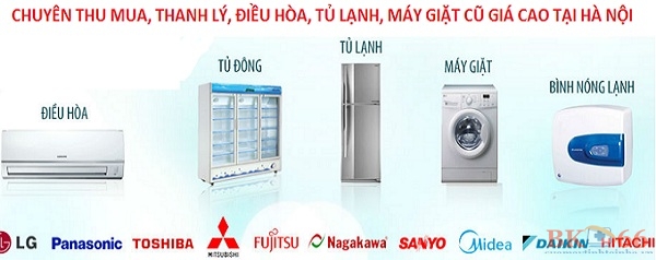 Mua tủ lạnh, điều hòa, máy giặt cũ